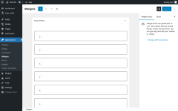 Page screenshot: Widgets &lsaquo; Test site &mdash; WordPress