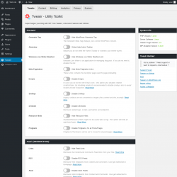 Page screenshot: Tweakr