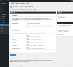 Page screenshot: Tweakr &rarr; Permalinks
