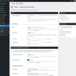 Page screenshot: Tweakr &rarr; System
