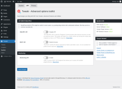Page screenshot: Tweakr &rarr; System &rarr; API