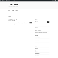 Page screenshot: Test site &ndash; Just another WordPress site