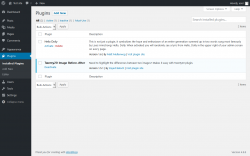 Page screenshot: Plugins ‹ Test site — WordPress