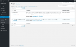 Page screenshot: Plugins ‹ Test site — WordPress