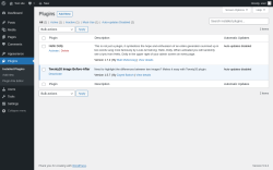 Page screenshot: Plugins ‹ Test site — WordPress