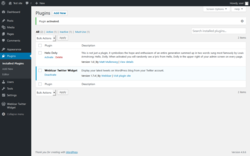Page screenshot: Plugins &lsaquo; Test site &mdash; WordPress