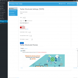 Page screenshot: Weblizar Twitter Widget