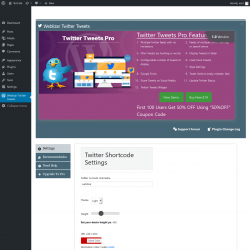 Page screenshot: Weblizar Twitter Tweets