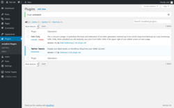 Page screenshot: Plugins &lsaquo; Test site &mdash; WordPress