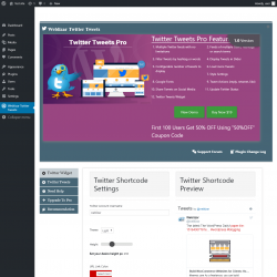 Page screenshot: Weblizar Twitter Tweets