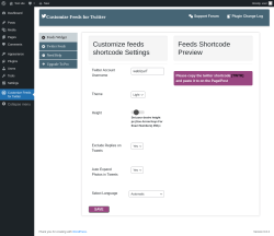Page screenshot: Customize Feeds for Twitter