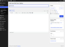 Page screenshot: Roll Over Gallery &rarr; Add new Roll Over Gallery