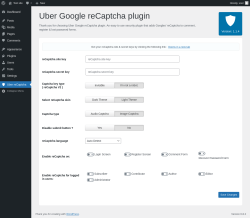 Page screenshot: Uber reCaptcha