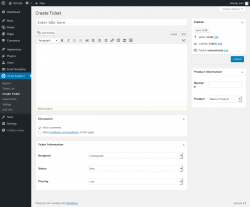 Page screenshot: uCare Support &rarr; Create Ticket