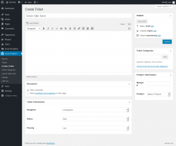 Page screenshot: uCare Support &rarr; Create Ticket