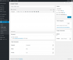 Page screenshot: uCare Support &rarr; Create Ticket