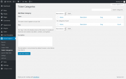 Page screenshot: uCare Support &rarr; Ticket Categories