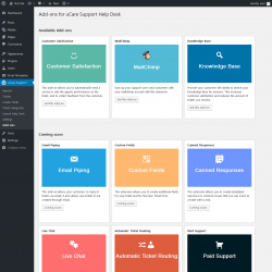 Page screenshot: uCare Support &rarr; Add-ons