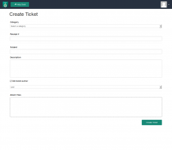 Page screenshot: uCare Support &rarr; Create Ticket