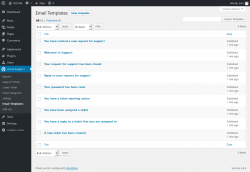 Page screenshot: uCare Support &rarr; Email Templates
