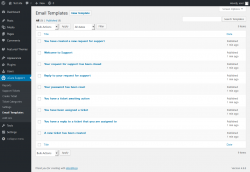 Page screenshot: uCare Support &rarr; Email Templates
