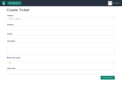 Page screenshot: uCare Support &rarr; Create Ticket