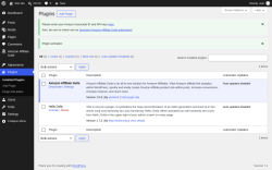 Page screenshot: Plugins &lsaquo; Test site &mdash; WordPress