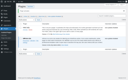 Page screenshot: Plugins ‹ Test site — WordPress