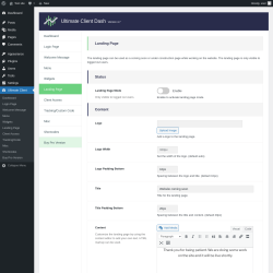 Page screenshot: Ultimate Client → Landing Page