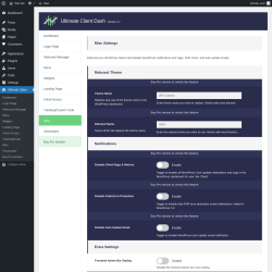 Page screenshot: Ultimate Client → Misc