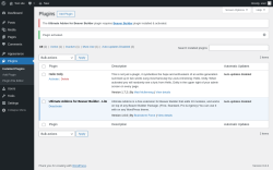 Page screenshot: Plugins ‹ Test site — WordPress