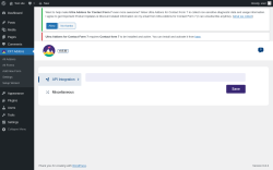 Page screenshot: CF7 Addons → Settings