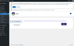 Page screenshot: CF7 Addons &rarr; Settings