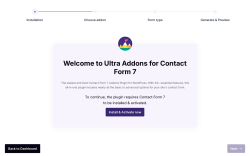 Page screenshot: UACF7 Setup Wizard &lsaquo; Test site &mdash; WordPress