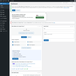 Page screenshot: Dashboard &lsaquo; Test site &mdash; WordPress