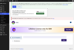 Page screenshot: CF7 Addons &rarr; Settings