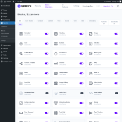 Page screenshot: Spectra &rarr; Blocks