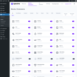 Page screenshot: Spectra &rarr; Blocks