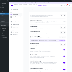 Page screenshot: Spectra &rarr; Settings