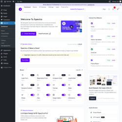Page screenshot: Spectra