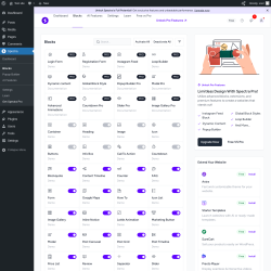 Page screenshot: Spectra &rarr; Blocks