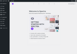 Page screenshot: Spectra Onboarding &lsaquo; Test site &mdash; WordPress