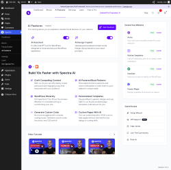 Page screenshot: Spectra &rarr; AI Features