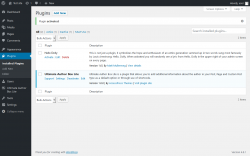 Page screenshot: Plugins &lsaquo; Test site &mdash; WordPress