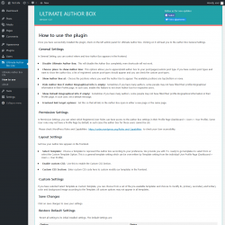 Page screenshot: Ultimate Author Box Lite &rarr; How to use