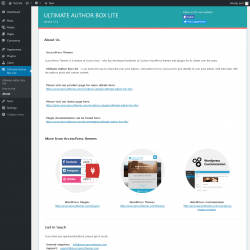Page screenshot: Ultimate Author Box Lite &rarr; About