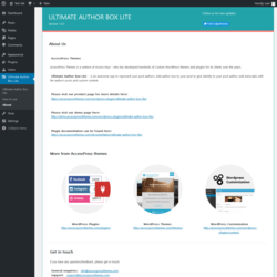 Page screenshot: Ultimate Author Box Lite &rarr; About