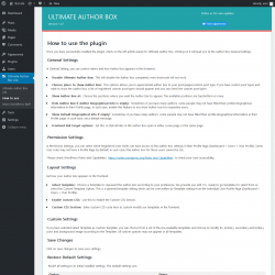 Page screenshot: Ultimate Author Box Lite &rarr; How to use