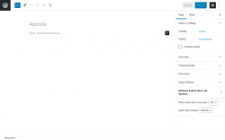 Page screenshot: Add New Page &lsaquo; Test site &mdash; WordPress