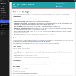 Page screenshot: Ultimate Author Box Lite &rarr; How to use